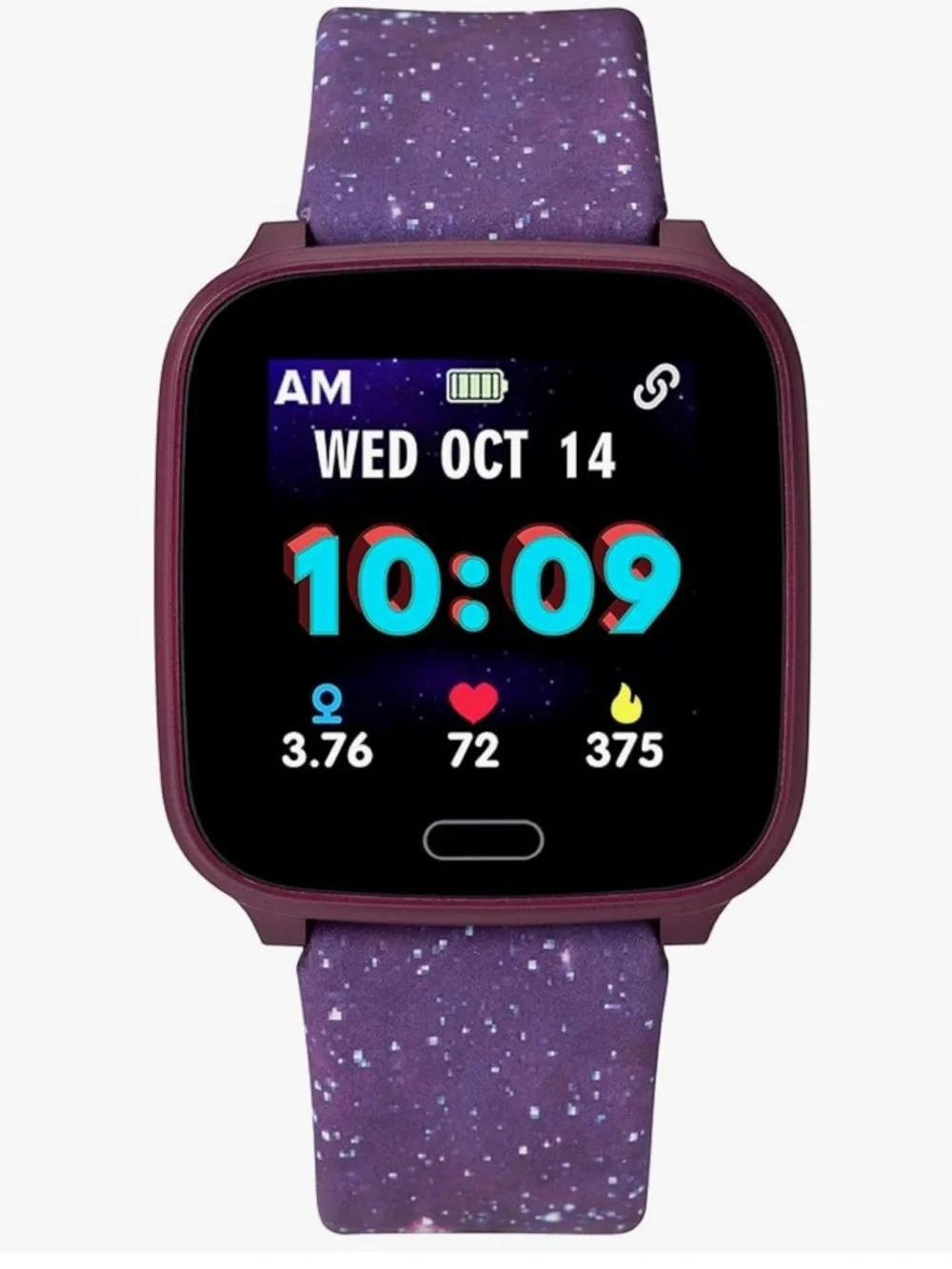 NEW iConnect by Timex Kids Active Smartwatch - Purple Strap with Gray Extra Band